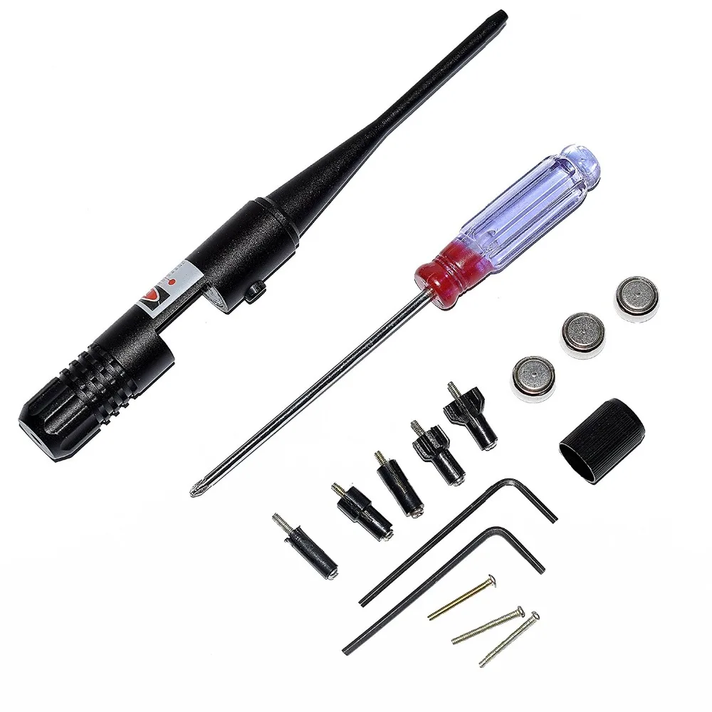 Tactical Red Dot Laser Bore sighter Scope .22 - .50 Caliber Rifles Hunting Airsoft Optical Boresighter Shooting | Спорт и