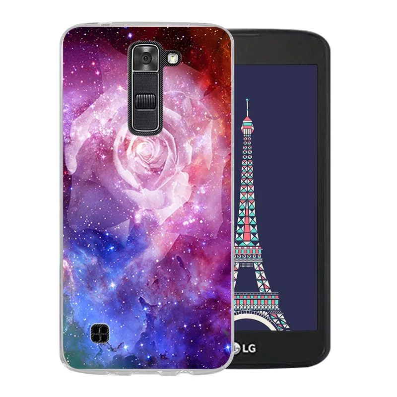 Soft Silicone Back Cover Ice Pattern Skin for LG K7/Tribute 5 LS675/X210 X210DS Phone Cases For K7 Matte Funda |