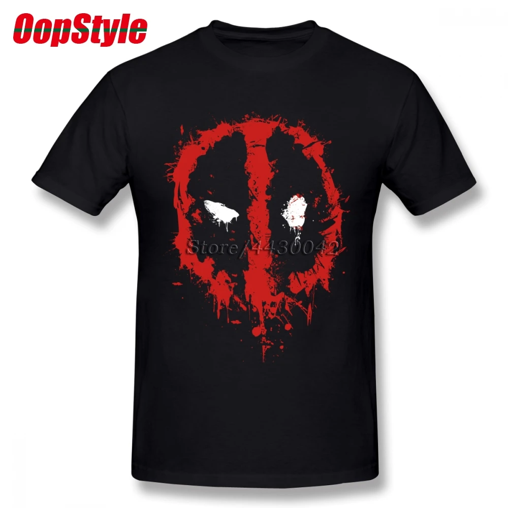 Мужская футболка с коротким рукавом Deadpool хлопковая Футболка большого размера на