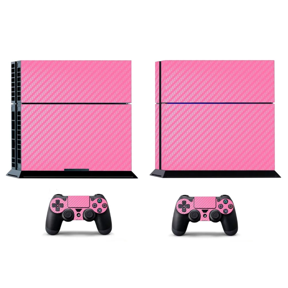 Стикер для PS4 из розового углеродного волокна виниловый стикер стикеры PlayStation 4 и 2