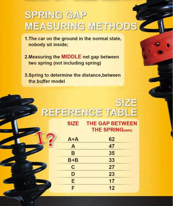 Оптовая продажа 2 шт./лот автомобильный амортизатор типа A + пружинный бампер