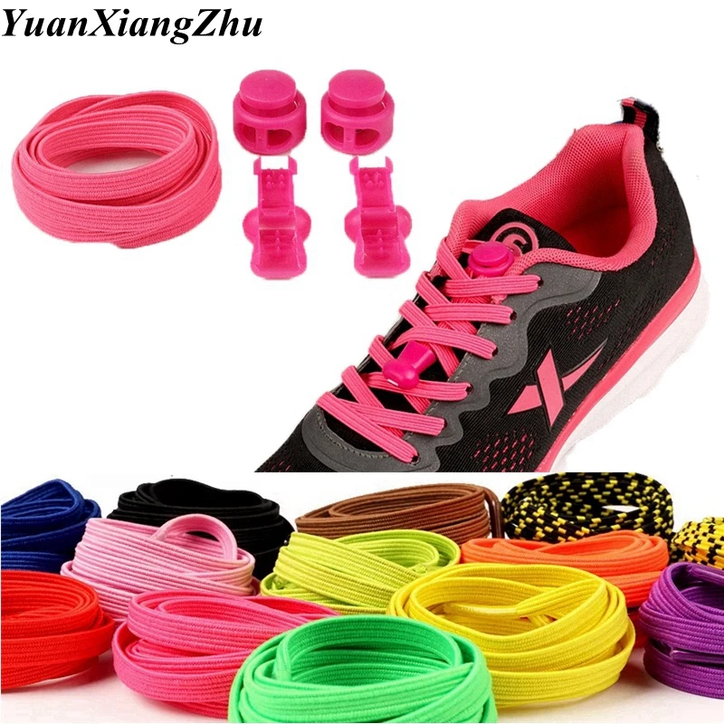 

1Pair Stretching Lock Shoelaces Locking Shoe Laces Unisex Children Elastic Sneaker Shoelaces Shoestrings No Tie Shoes Lace