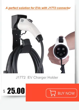 KEMiMOTO EV зарядное устройство держатель мкА Plug Dock EVSE сопло кобура для SAE J1772 разъем электромобиль с винтами в комплекте