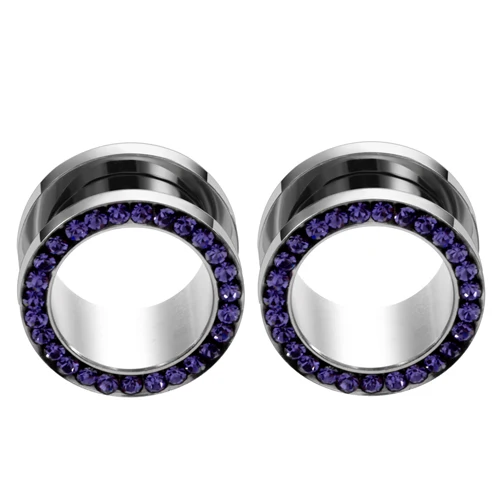 Style 12 2 шт./лот Нержавеющая сталь уха Вилки и Туннели пирсинг уха Earlets резьбовое серьги расширитель штанги для уха тела ювелирные изделия-пирсинг - Окраска металла: Style 12