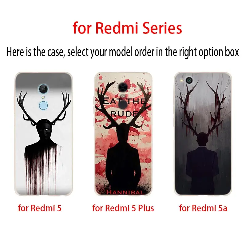 Ганнибал Мягкий чехол крышка для Xiaomi Redmi Примечание 8 iPhone 7 6 plus 5 iPad Pro 8a 7 6pro 6a s2 5a 4a 5 плюс y3 Coque Etui чехол для телефона чехол s