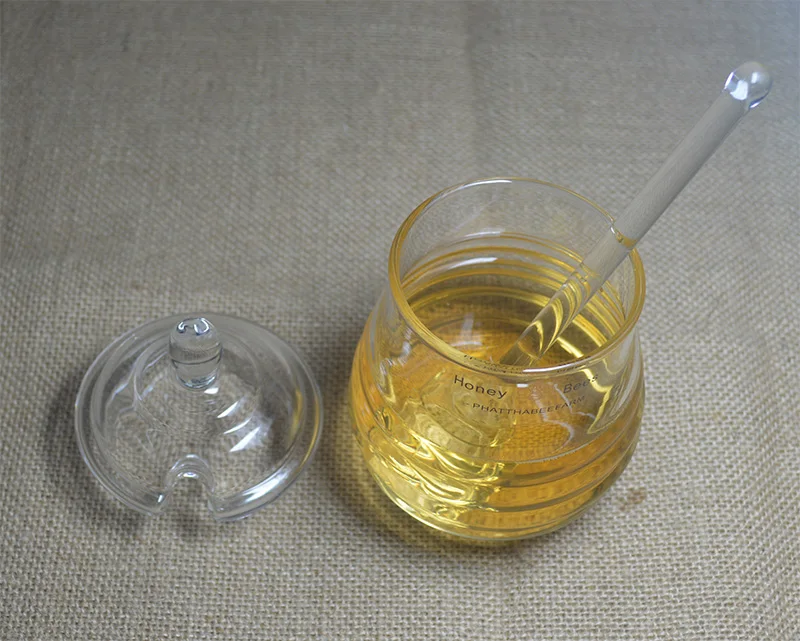 Высококачественная прозрачная стеклянная банка для меда варенья Кухонное