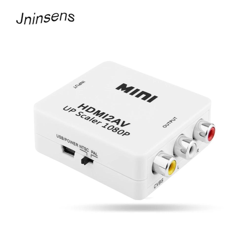 Реальный HD 1080P чип 1920*1080@ 60 Гц HDMI2AV Hdmi к RCA AV/CVSB L/R видео конвертер коробка для NTSC PAL выход