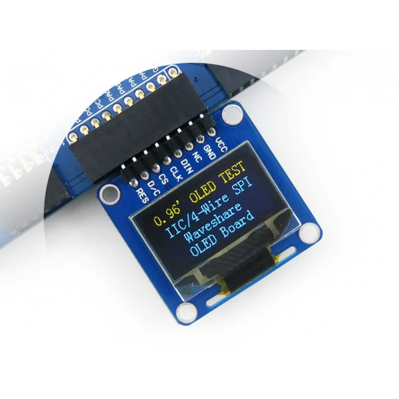 OLED-дисплей 0 96 дюйма интерфейсы SPI/I2C угловой/горизонтальный контактный разъем (A) |