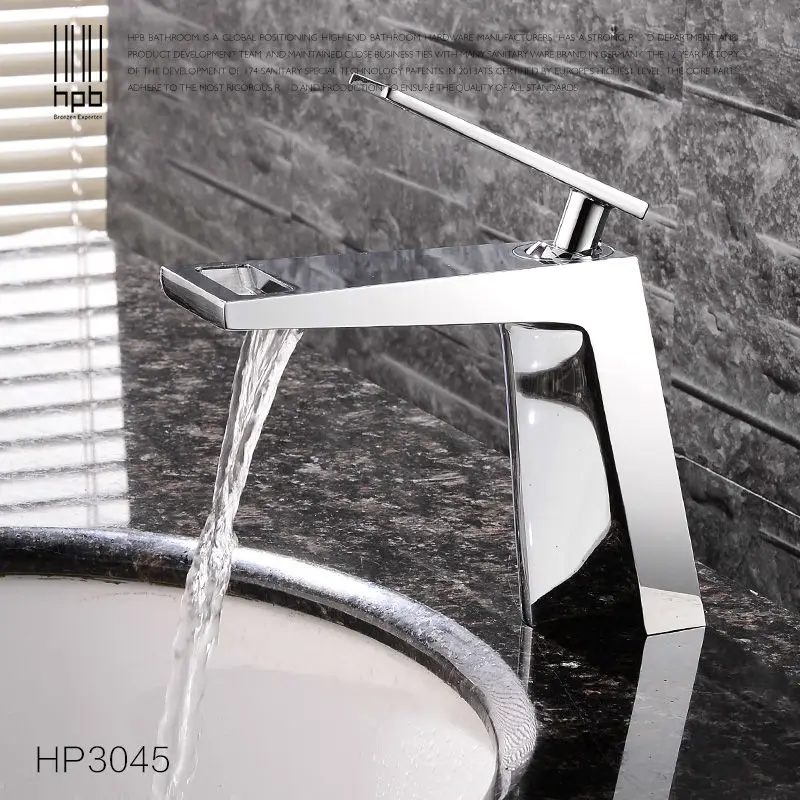HPB водопад медный латунный Смеситель для раковины ванной комнаты смеситель на