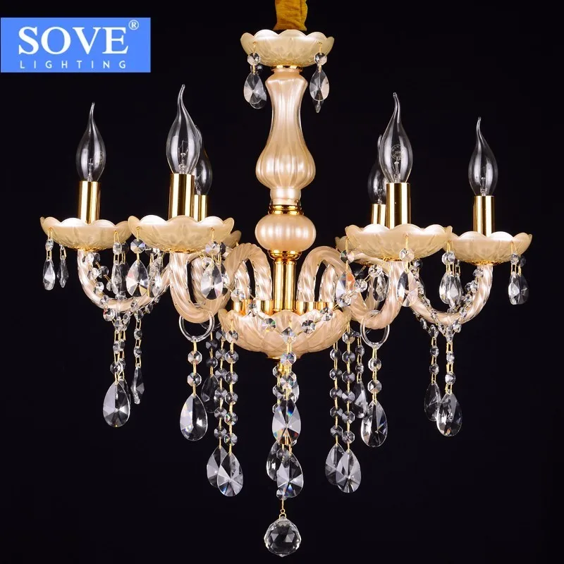 SOVE блеск Chambre Lingstone современный Led хрустальная люстра освещение люстры для