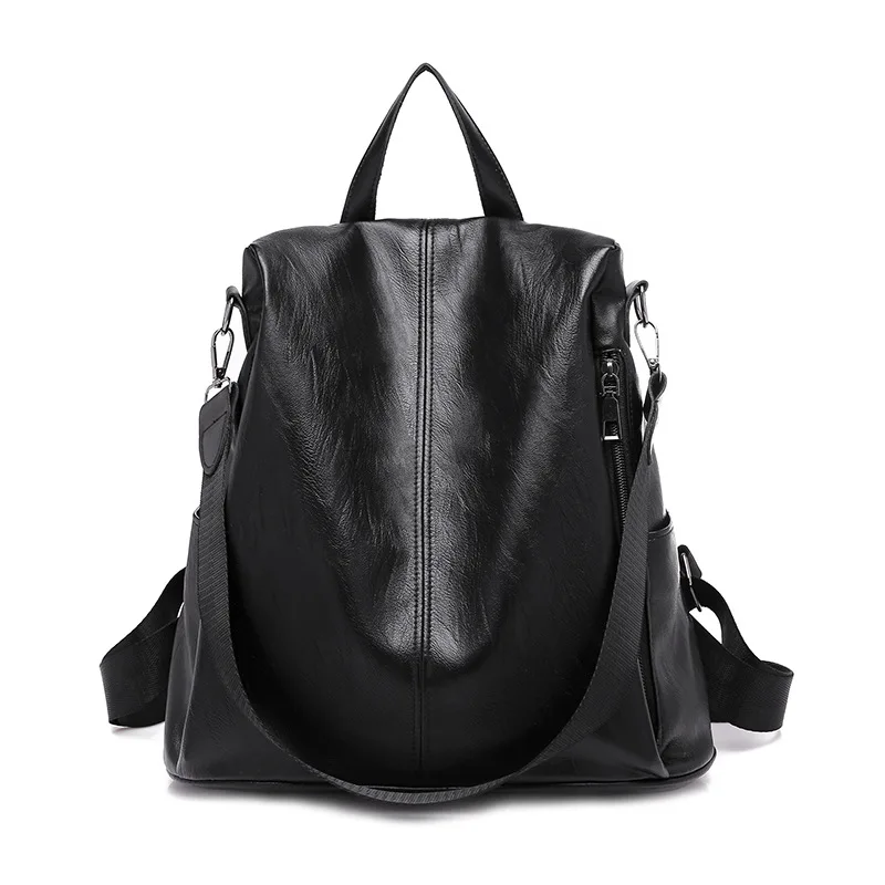 2019 Women Backpack PU Leather Daypack Fashion Backpacks Female Mochila Feminine Casual Large Capacity School Shoulder Bags | Багаж и