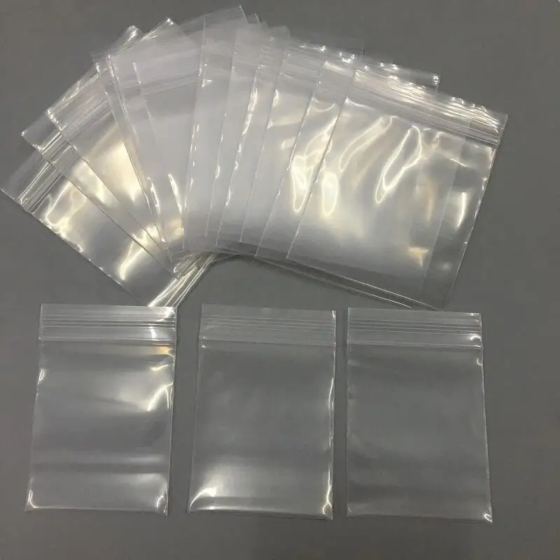 Прозрачный замка застежка-молнии Пластик мешки Ziplock Почтовый Сжатые Блокировка Reclosable Resealable Пластик PE поли прозрачные Кондитерские мешки для упаковки ювелирных изделий, сумка
