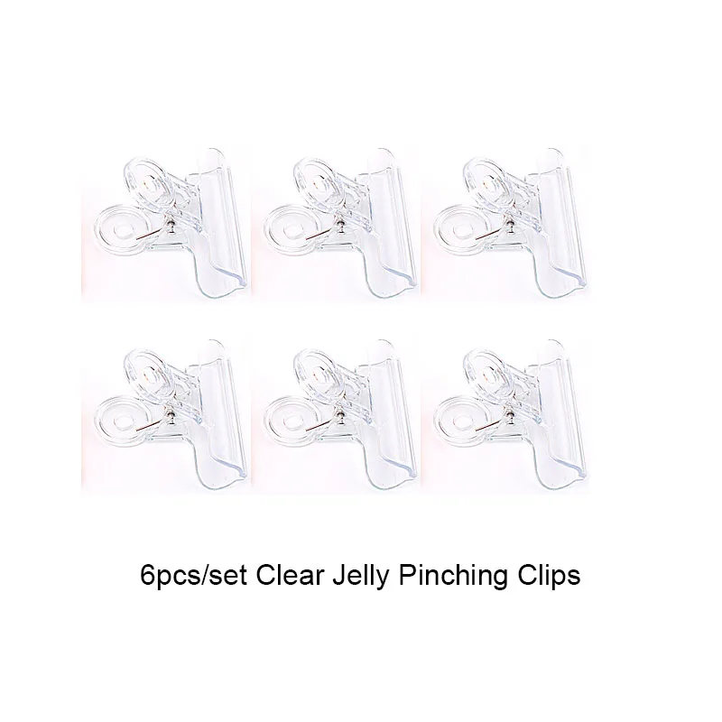 6pcs clear clips Fibernails стекловолокно для наращивания ногтей Акриловые наконечники маникюрный салон набор инструментов 50 шт - Цвет: 6pcs clear clips
