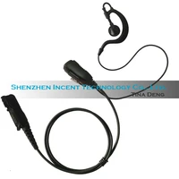 voionair 20pcslot g shape ear hook earpiece headset ptt mic for motorola xpr3500 xir p6620 xir p6600 mtp3150 dp2600
