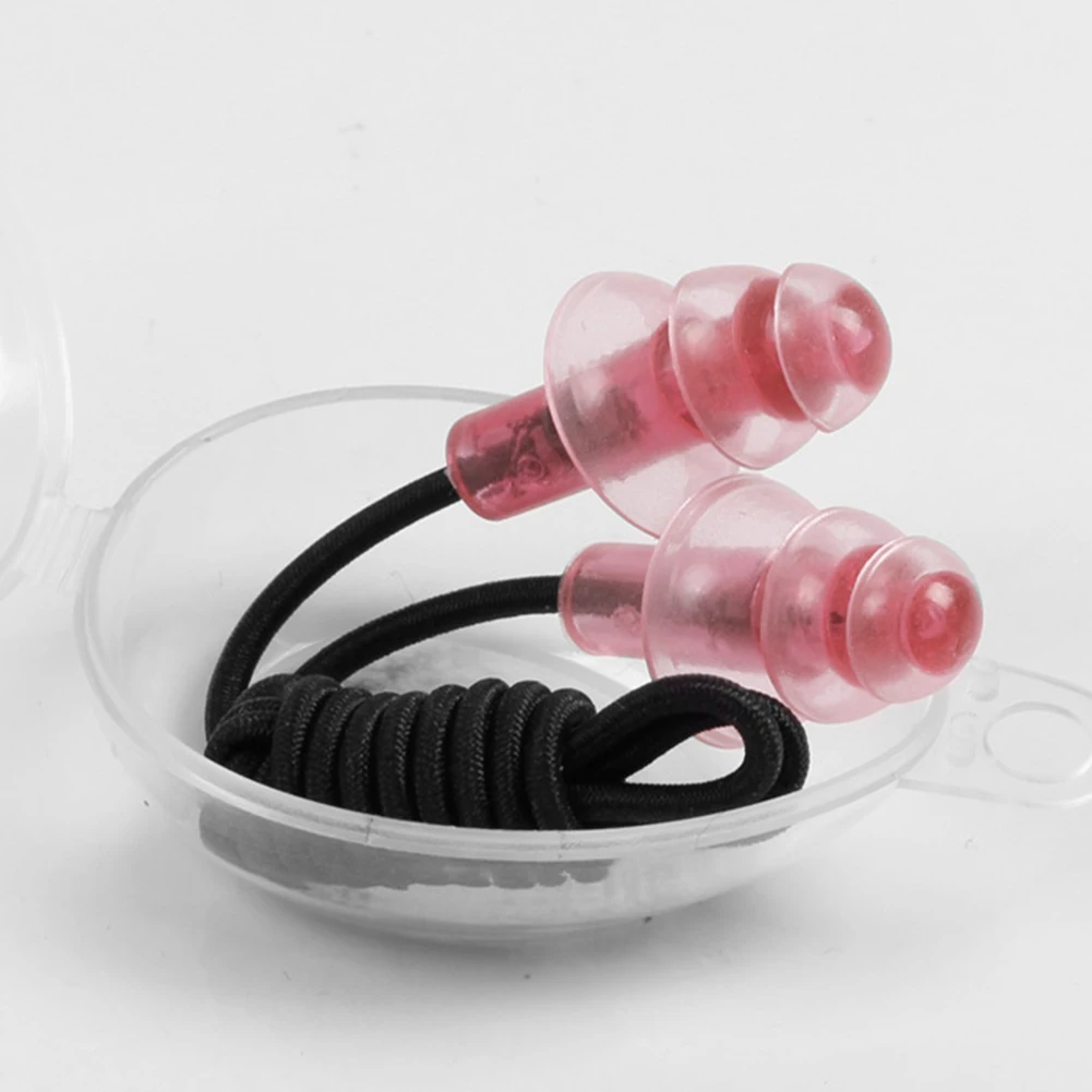 Universal Soft Silicone Swimming Ear Plugs Earplugs Gear with a Case Box Pool Accessories Water Sports Swim Plug | Спорт и