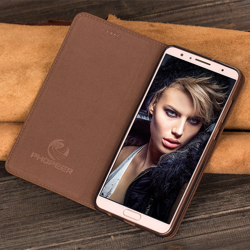 Оригинальный PHOPEER Роскошный футляр из натуральной кожи для Oukitel U20 плюс книга