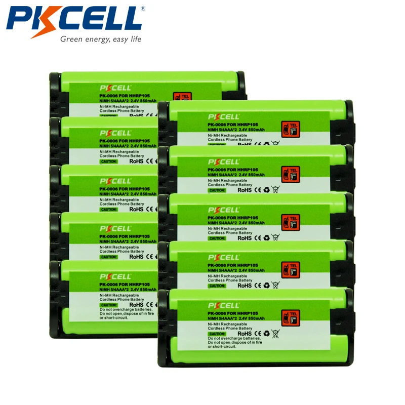 10 x Беспроводная батарея для домашнего телефона 2 4 V 850mAh Panasonic HHRP105 HHR P105 HHRP105A