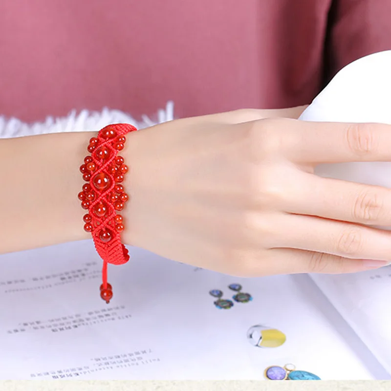 2018 New Arrivals Hot Sale Natural Stone Rope Bracelet Lucky for Women Woven Beads JDQJD001 Drop Shipping | Украшения и