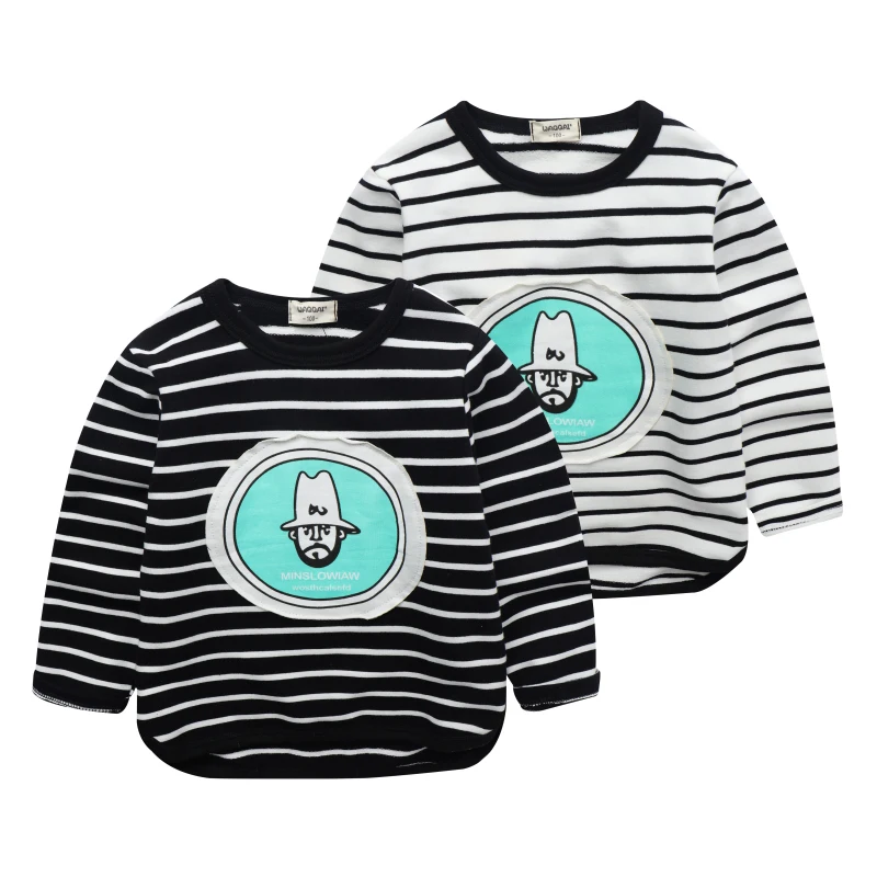 Новинка 2017 свитшоты для девочек одежда в полоску детские толстовки мальчиков