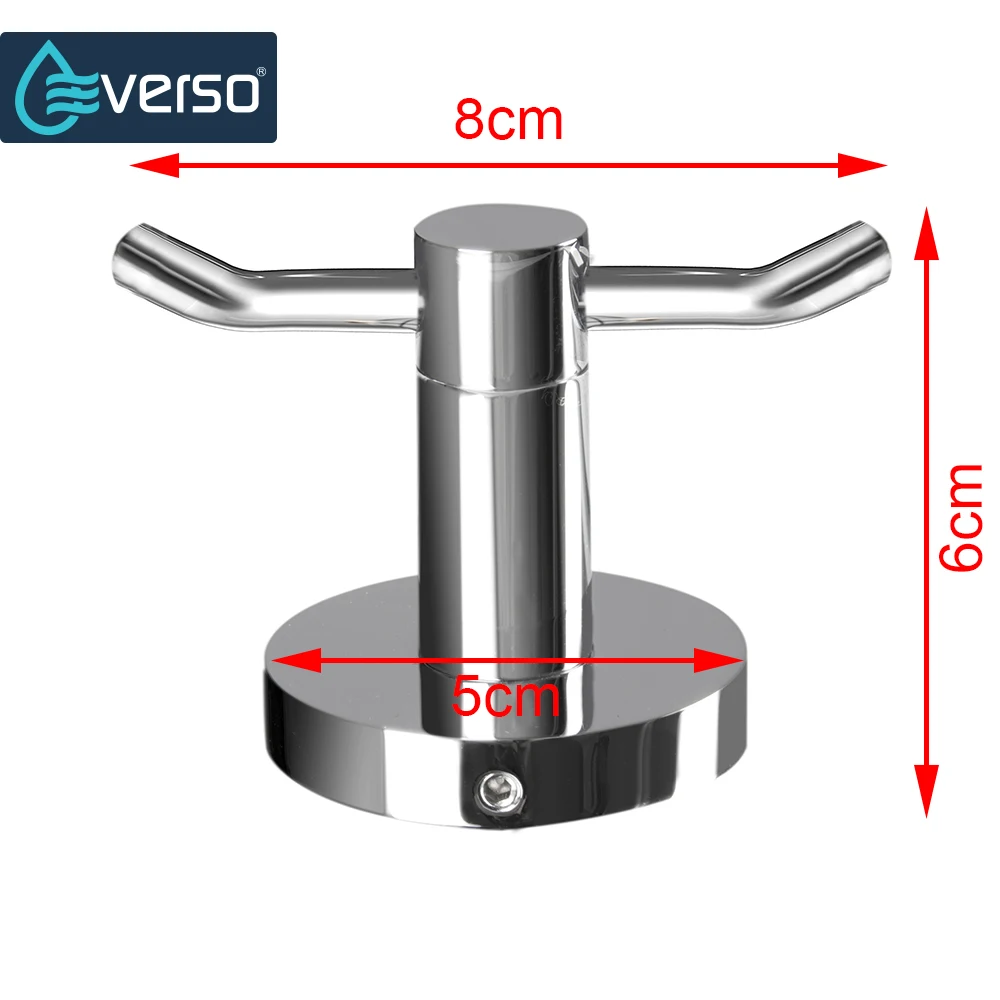 EVERSO 2 крючка металлический крючок полотенца для ванной Настенные Вешалки одежды