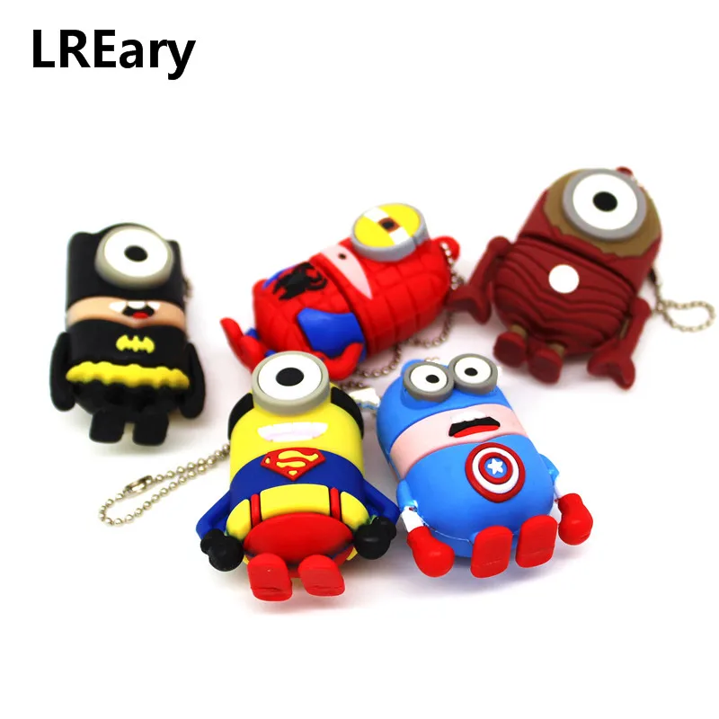 

Cartoon USB Flash Drive Super Hero 4GB 8GB 16GB 32GB Pendrive Memoria Stick 64GB 128GB U Disk Pen Drive Cle