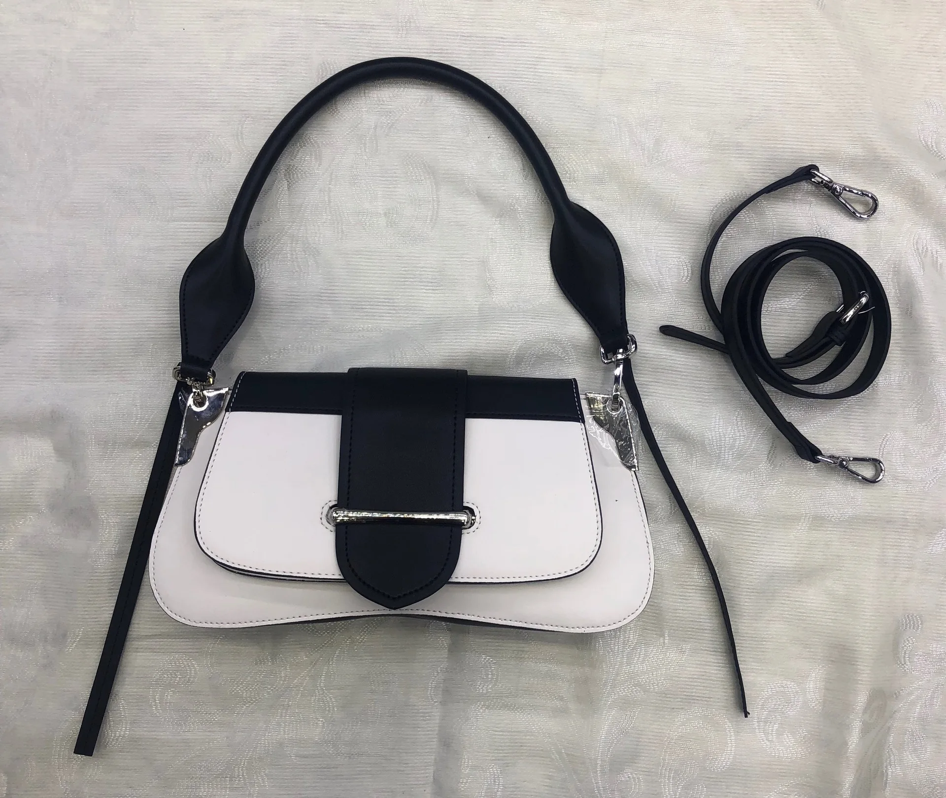 Retro Pattern Women Messenger Handbags Casual Solid Shoulder Bags for Women Split Cow Leather Crossbody Bags for Women