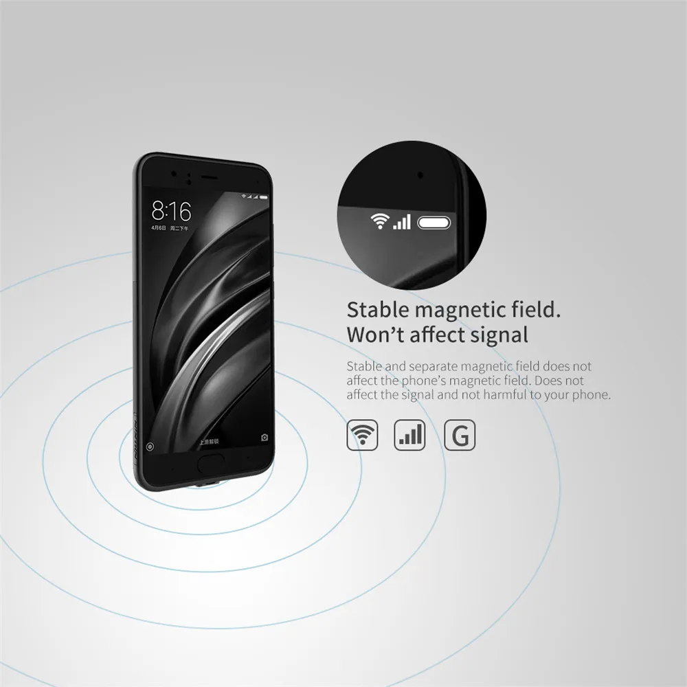 Оригинальный волшебный чехол NILLKIN для Xiaomi Mi Mi6 Стандартный Чехол-приемник с