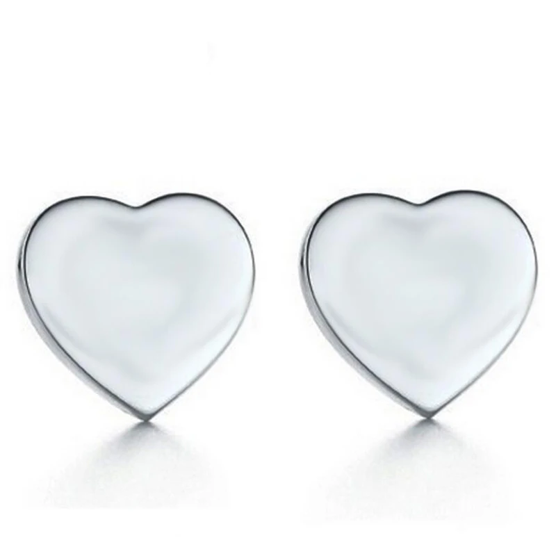 KOFSAC Popular 925 Silver Stud Earrings For Women Jewelry Cute/Romantic Vintage Heart Lady Engagement Accessories Hot | Украшения и