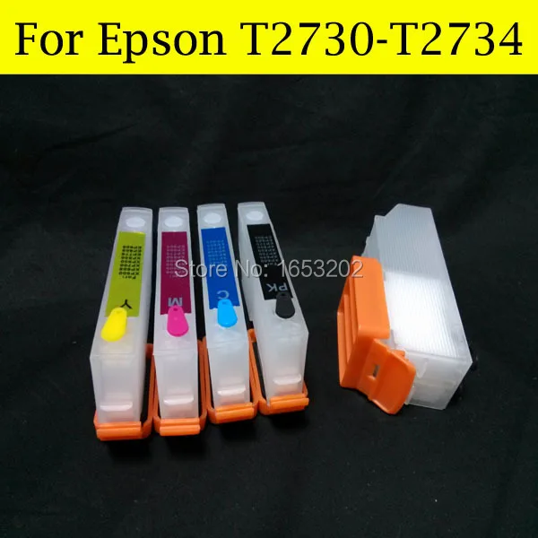 5 цветов T2730-T2734 Refillable патрон чернил для принтера Epson XP520 XP600 XP610 XP620 XP700 XP800 XP810 XP820