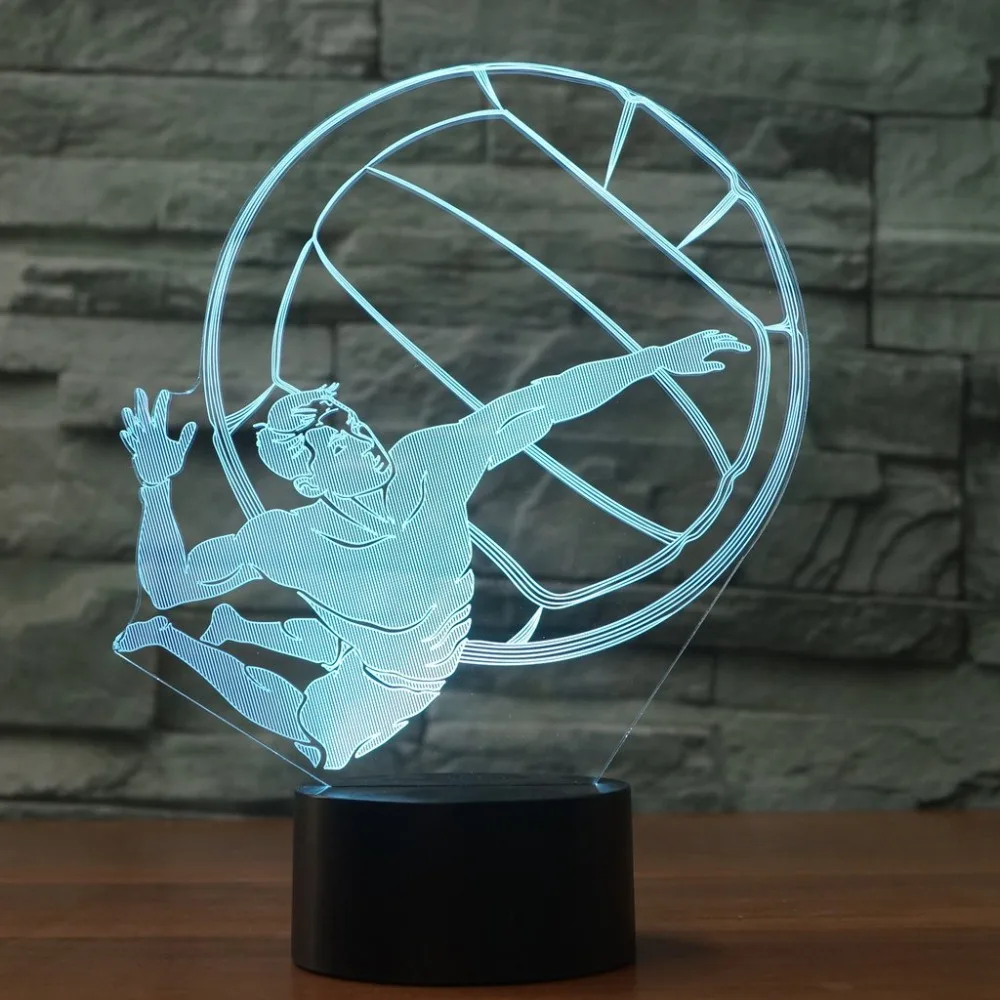 Светодиодный ночник с сенсорной кнопкой 3D украшение для спальни питанием от USB