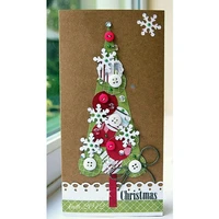 christmas tree leaves pine pincone metal cutting dies stencil xmas gift scrapbooking card diy decorative snowflake new fashion
