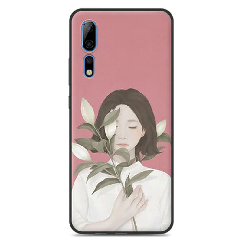 Чехол для zte Axon 10 pro, мягкий силиконовый чехол для телефона с цветком, TPU, защитный чехол для zte Axon10 pro A2020Pro