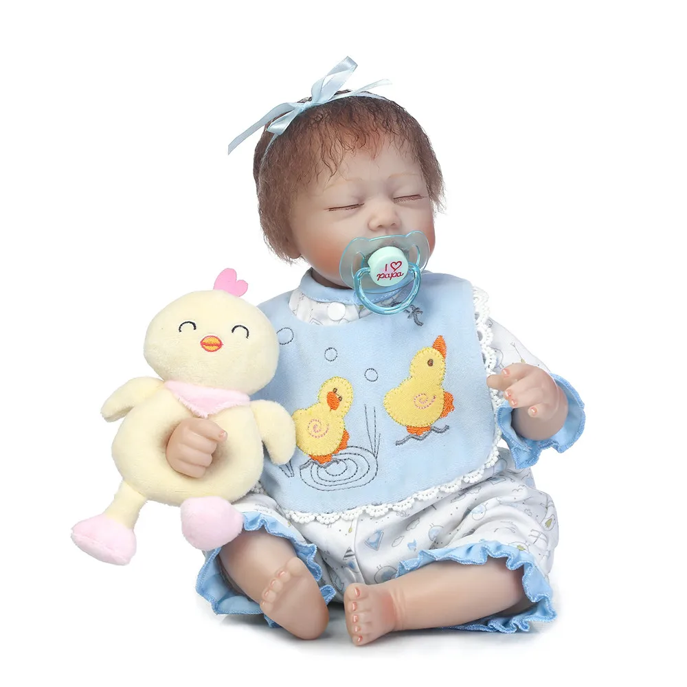 NPK baby sleeping reborn силиконовые куклы 18 "мягкое прикосновение настоящий вид bay