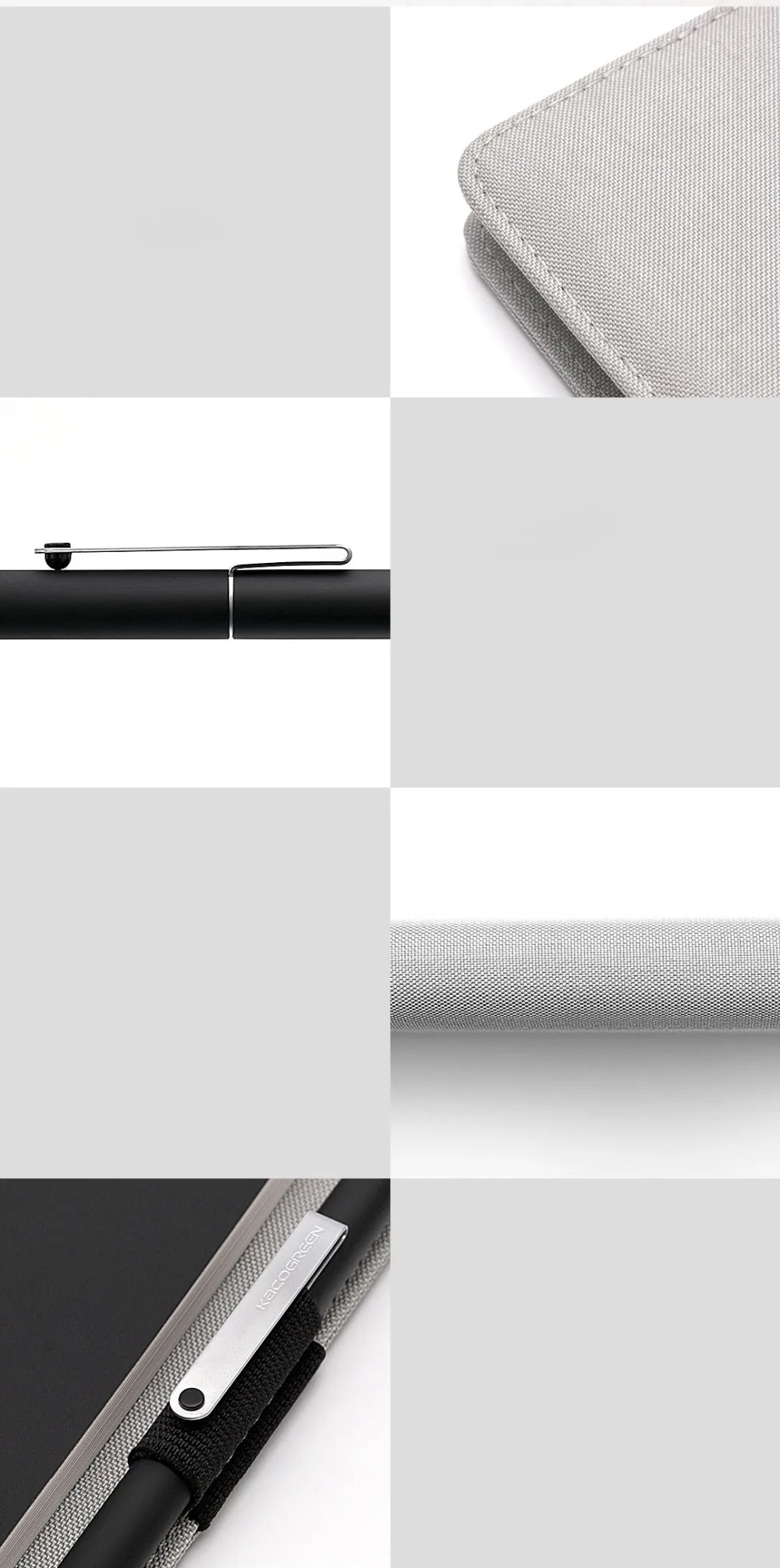 Xiaomi Mijia Kaco Noble paper notebook из искусственной кожи, многослойный Чехол для хранения, Размер A5, оснащён гелевой ручкой