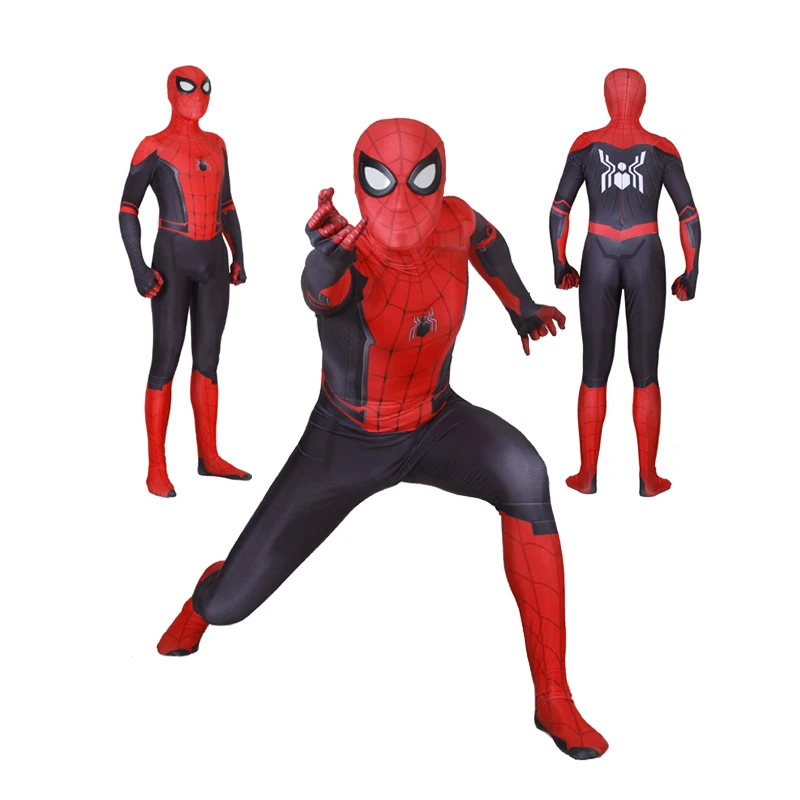 Костюм Человека паука с 3D принтом для детей и взрослых лайкра спандекс Человек