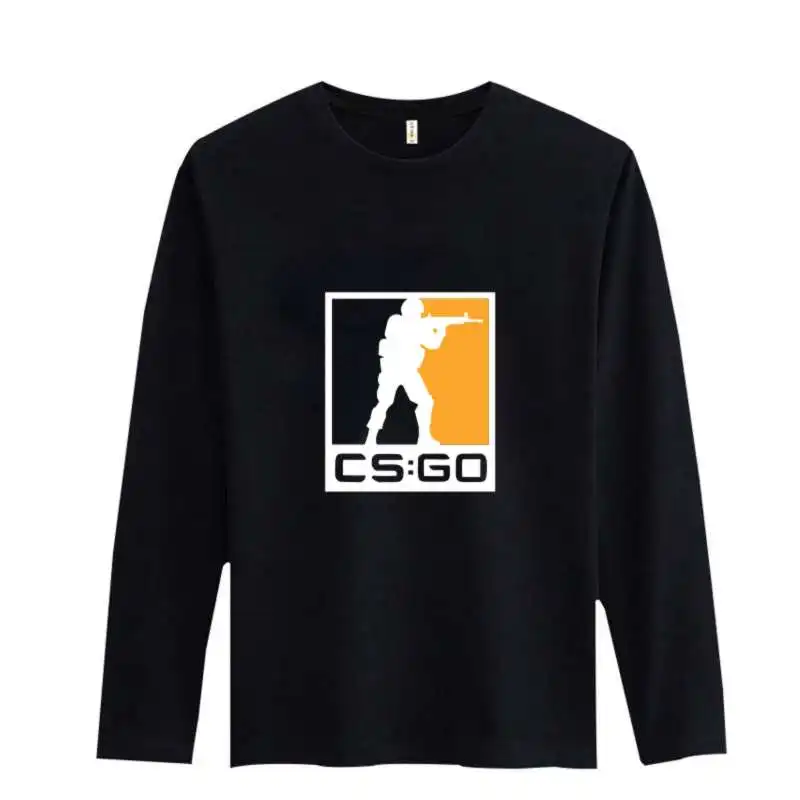 2016 Т Рубашки Мужчин Хлопка С Длинным Рукавом CS ХОДУ Мужчины Футболка с Забавными