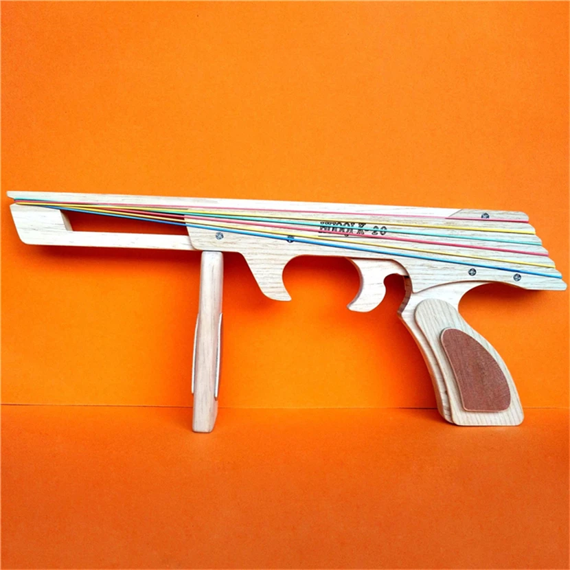 Забавные резиновые пули деревянные игрушки пистолеты из натурального дерева
