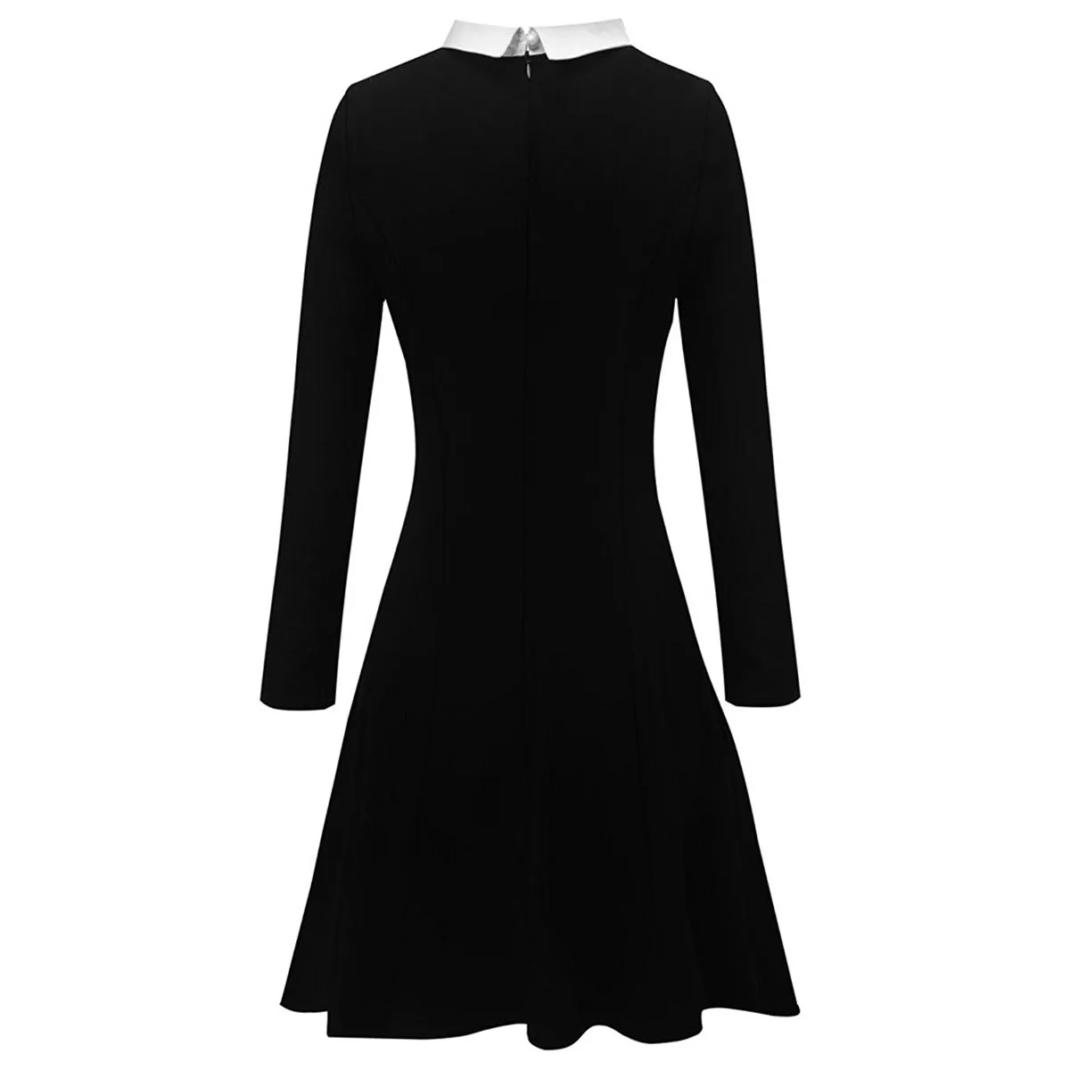 Goth A Line Платья женские осенние Питер Пэн воротник стиль преппи Одноцветный
