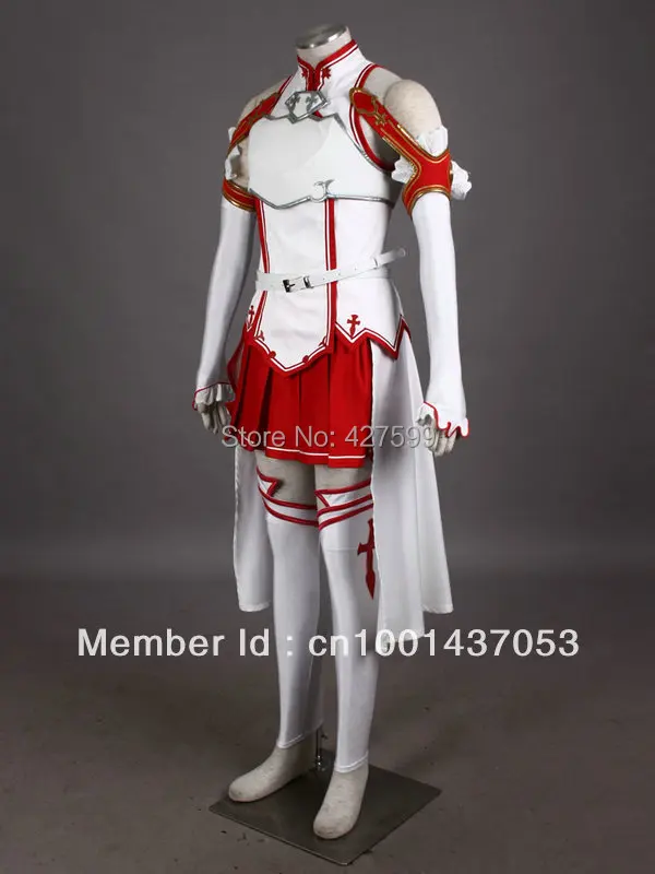 Маскарадный костюм Асуна из аниме Sword Art Online бесплатная доставка|asuna cosplay costume|cosplay