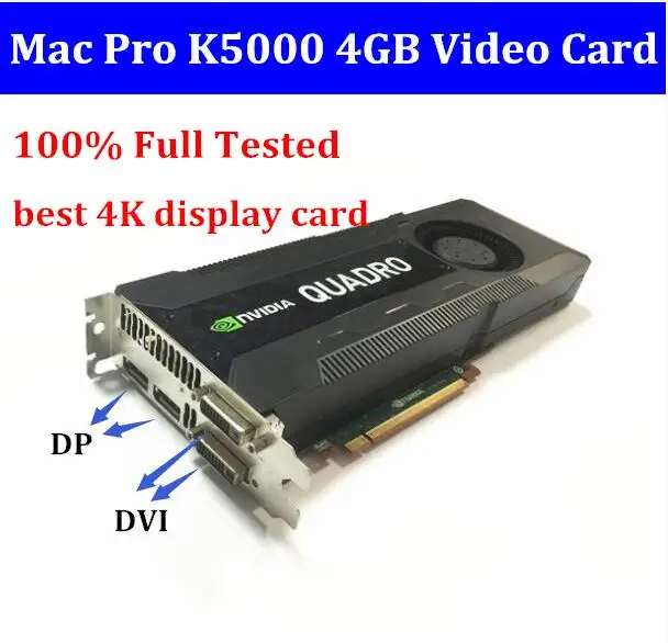 Видеокарта Nvidia Quadro K5000 для Mac pro 100%-3 1 графическая карта 4 Гб поддержка 4K/Boot Camp/CUDA