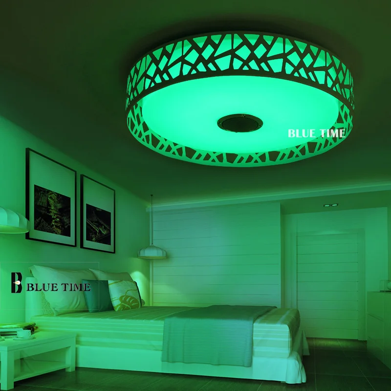 Современный светодиодный светильник люстра с Bluetooth управлением изменением цвета