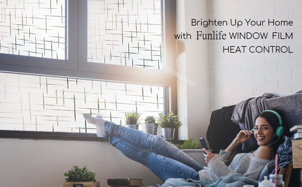 Funlife виниловая оконная пленка матовая статическая уединение украшение самоклеящаяся пленка для УФ-блокировки термоконтроль стеклянные наклейки