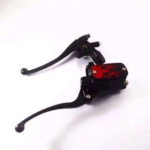 Рычаг сцепления тормоза с черным пламенем для Кафе Racer Bobber Chopper мотоцикл на заказ