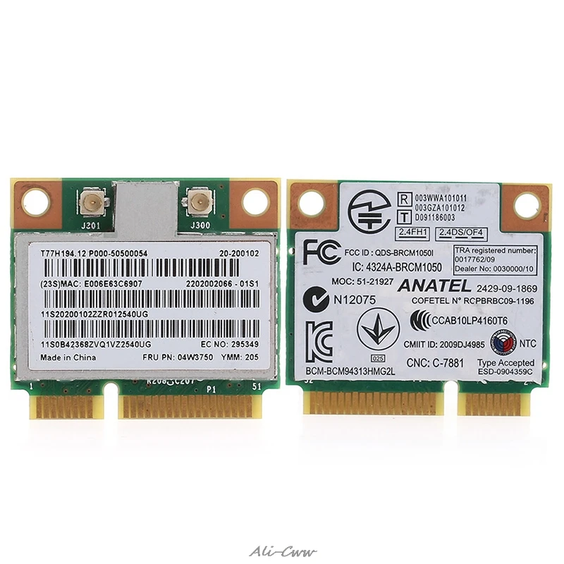 Беспроводная Wi Fi плата Mini PCI e для Lenovo G700 B490 BCM94313HMG2L 4W3750|Сетевые карты| |