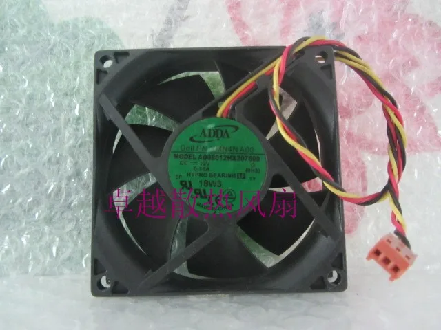 

adda ad08012hx207600 12v 0.15a 8cm 8020 3 line cooling fan