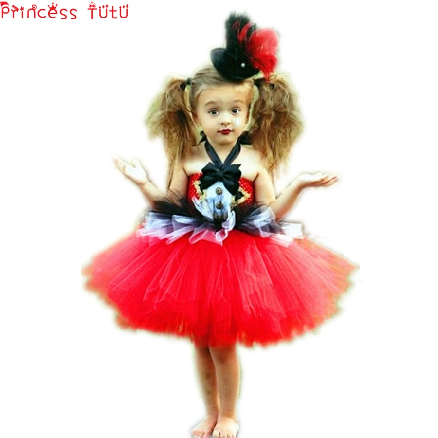 Tutu Dress Halloween Cosplay Circus Lion Tamer Costume Ringmaster Birthday Party Girl With Hat Christmas Outfit LU28 | Детская одежда и