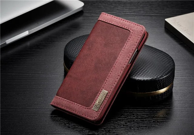 Red Чехол Me, брендовый Джинсовый чехол-книжка для Apple iPhone X, чехол-кошелек с подставкой для iPhone 8, 8 Plus, Джинсовый чехол с подставкой - Цвет: Red