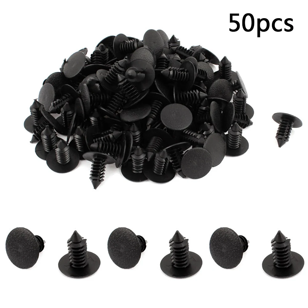 

50Pcs 9mm Gray Plastic Door Fender Bumper Shield Retainer Push Rivets Clip Universal Car Fender Bumper Rivet Clip Fastener 2019