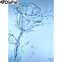diapai 5d diy diamond painting 100 full squareround drill water flower diamond embroidery cross stitch 3d decor a21886