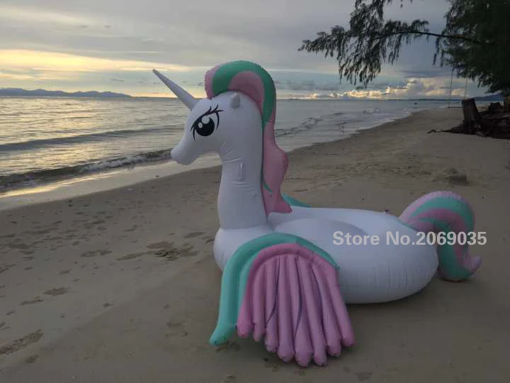250 см гигантский радужный единорог надувной бассейн плавающий для взрослых детей